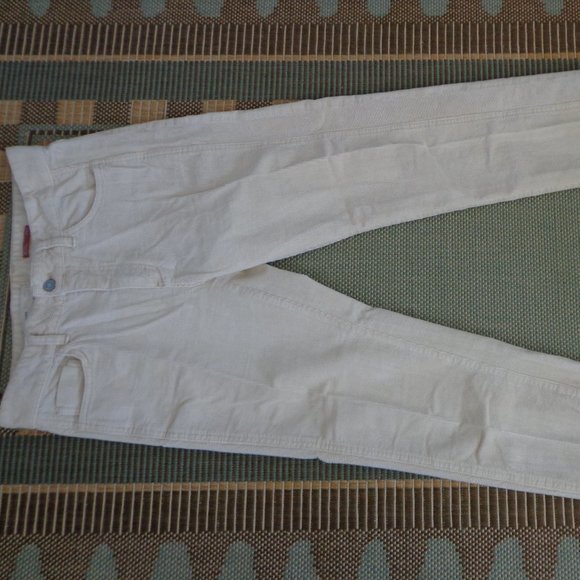 NWT Anthropologie Pilcro Slim Boyfriend Corduroy Pant 27P Cream - Picture 2 of 16